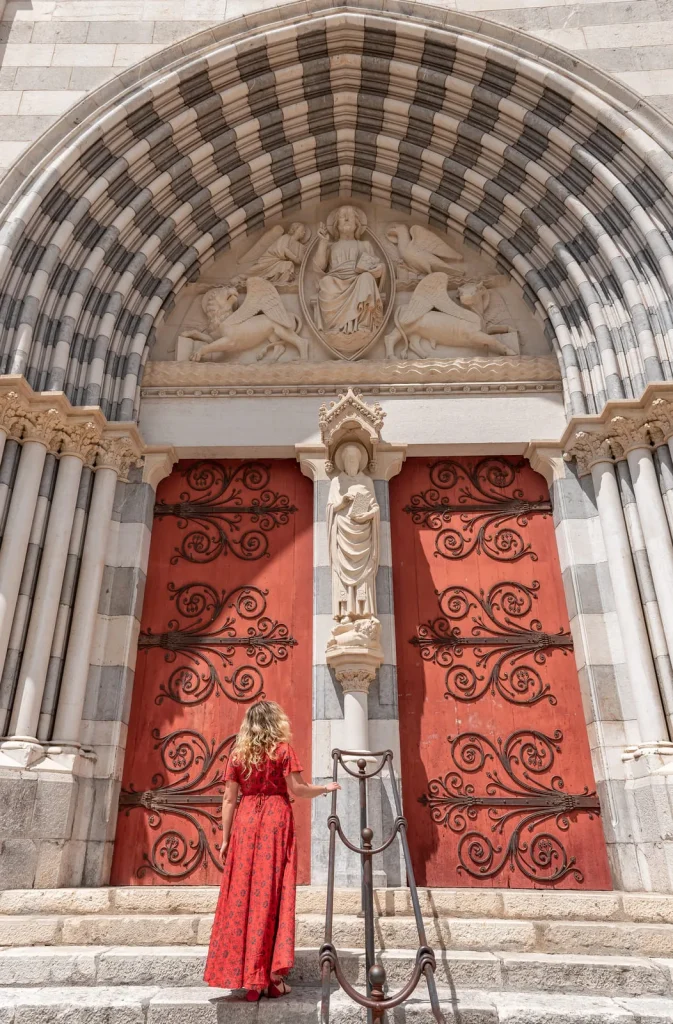 In front of Saint Jérome Cathedral in Digne les Bains