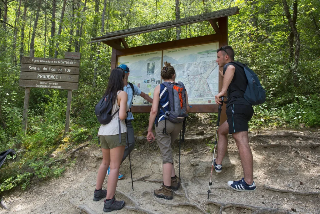 Wandern in den Gorges de Trévans