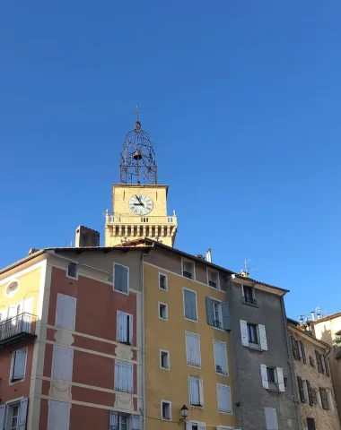View of the campanile of Saint Jérome Cathedral in Digne les Bains