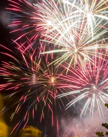 Fireworks during the Corso in Digne les Bains