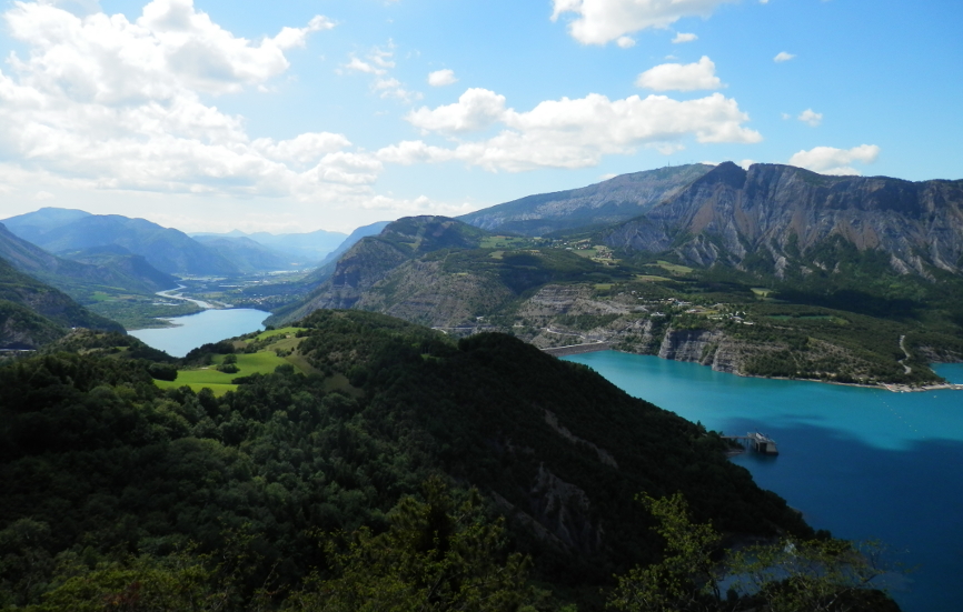 Belvédère sur le lac de Serre-Ponçon depuis l'Escoubaye la Bréole